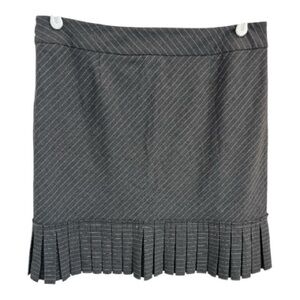 INC International Concepts Pinstripe Pleated Hem Skirt Size 12